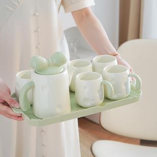 茶壶茶杯水杯凉水壶家用凉开壶大容量耐高温水具 陶瓷冷水壶套装