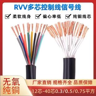 金鹏宇控制电缆RVV12芯14芯16芯20芯24芯30/40芯0.3/0.5/0.75平方