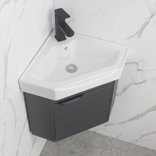 太空铝三角浴室柜转角洗手盆直角洗脸盆小户型迷你洗漱台盆柜组合