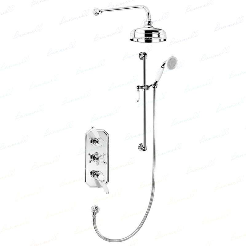 banmell出口英国 进口恒温阀芯法式覆古暗装入墙式淋浴器花洒套装