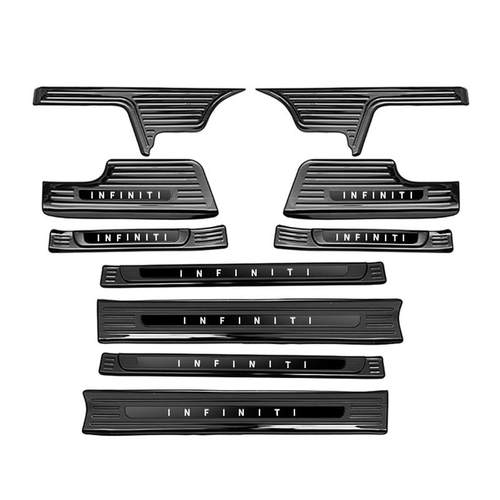 适用于22-24款英菲尼迪QX60门槛条改装不锈钢迎宾踏板保护条专用