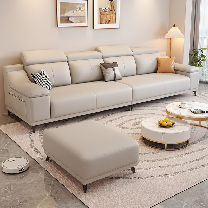 CBD奶油风猫抓科技布沙发小户型客厅北欧简约现代直排布艺沙发家