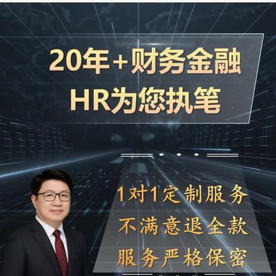 财务金融会计简历定制作优化代写修改润色美化帮代做生完善高端管