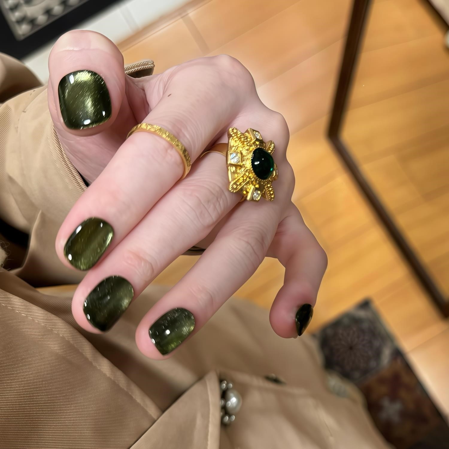 纯手工穿戴甲猫眼短款高级感成穿戴美甲气质显白可拆卸孕妇可用,彩妆/香水/美妆工具,穿戴甲/甲片,淘宝优惠券,粉丝福利购,淘宝优惠卷