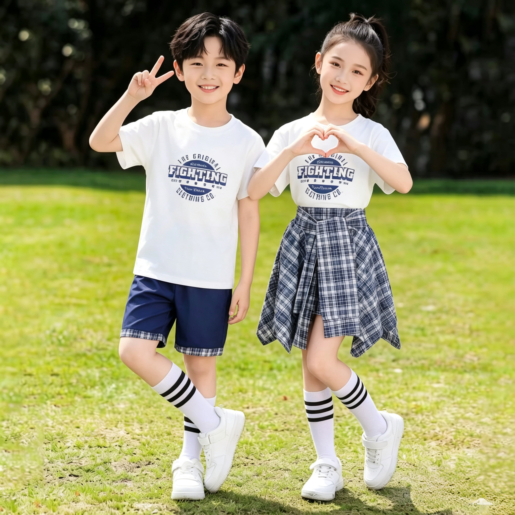六一儿童大合唱演出服小学生运动会啦啦队表演服幼儿园毕业照班服
