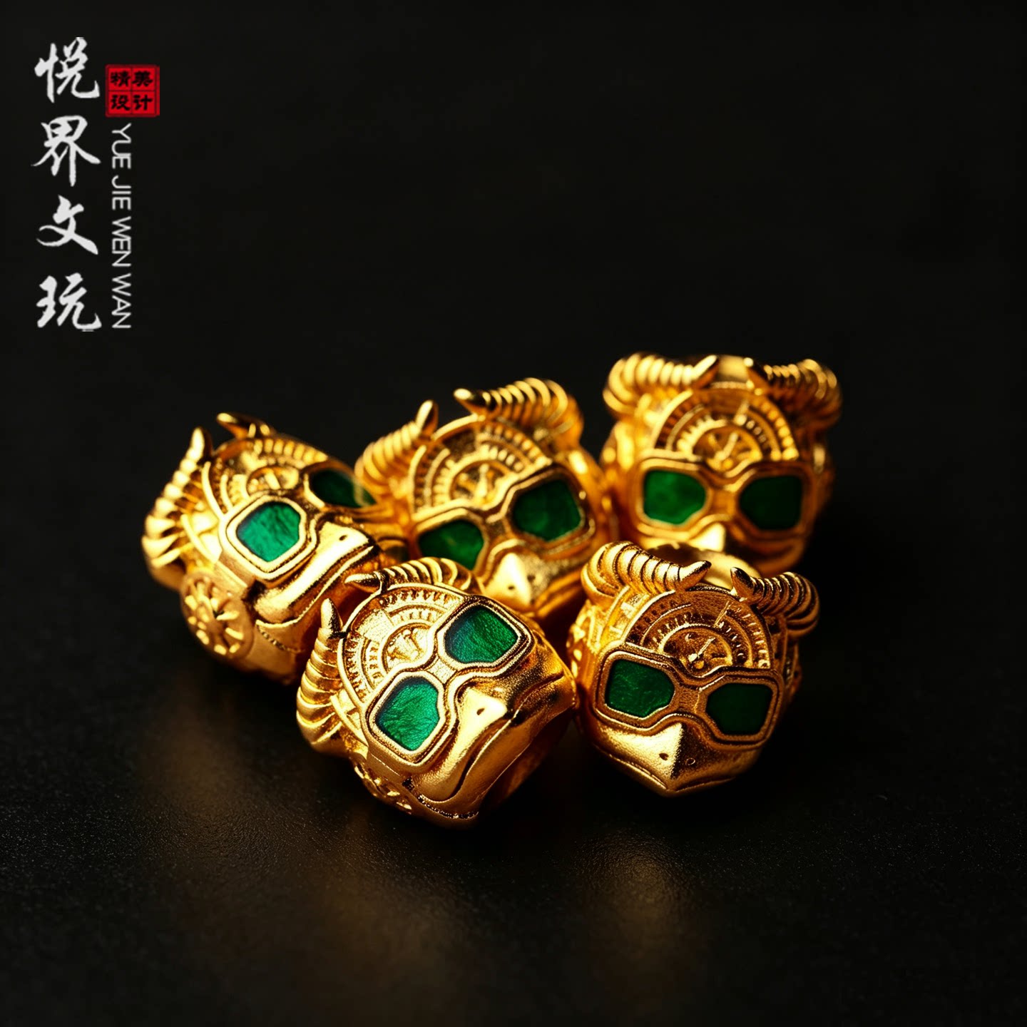 黄金色大鹏鸟飞行员卡环隔片隔珠