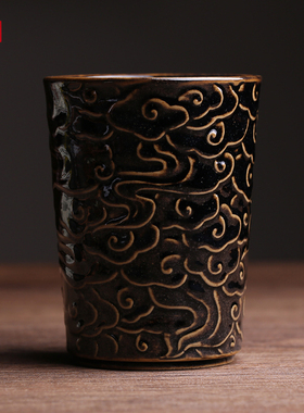 名家建盏主人杯茶杯茶盏可乐杯大容量全手工建阳油滴天目曜变茶具