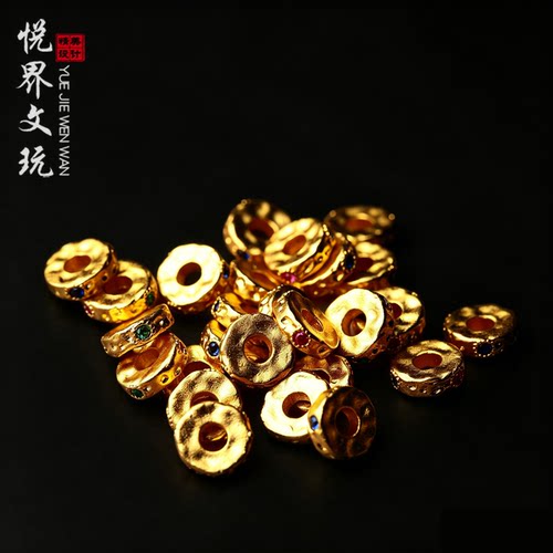 黄金色镶彩钻隔片垫片