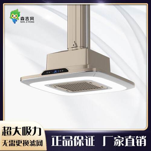 管道直排麻将灯棋牌室外排净化器升降吸烟灯麻将桌房馆抽排烟机灯