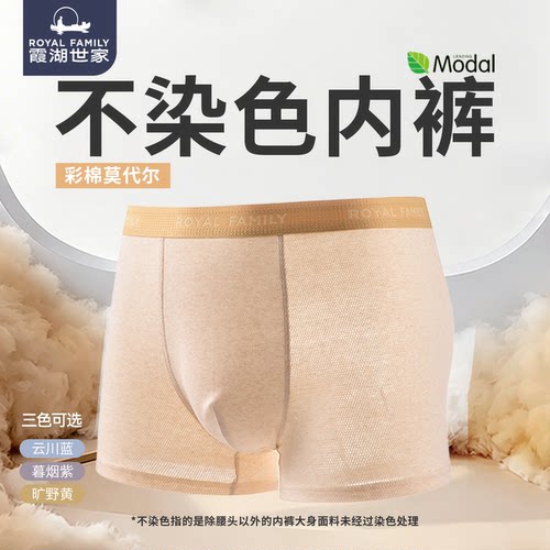 霞湖世家莫代尔男士抑菌彩棉内裤