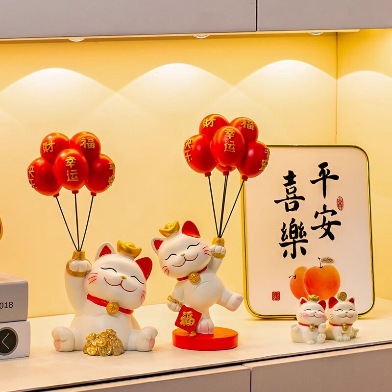 招财猫八方来财玄关摆件布置客厅入宅装饰用品乔迁之喜新居礼品