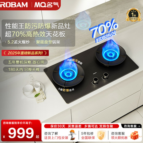 名气燃气灶煤气灶新品6310G天然气液化气防污防爆家用猛火灶