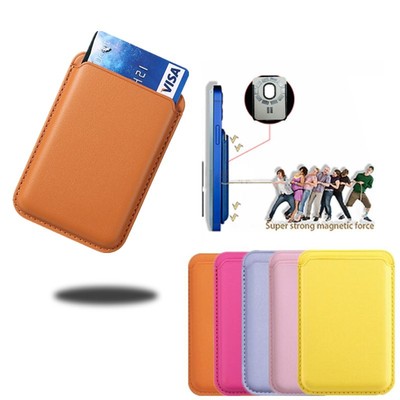 适用Apple iPhone16MagSafe wallet Pu leather苹果15磁吸卡包