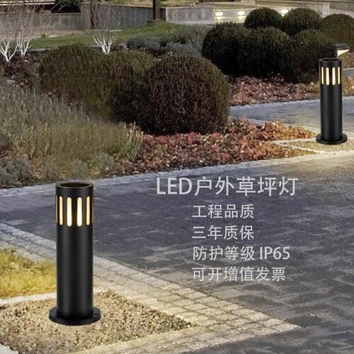 led地插方形草坪灯公园花园别墅庭院玻璃草地灯户外照明防水超亮