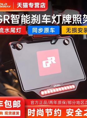 GR牌照架宝马R1250GS R1300ADV摩托车牌照框XR金翼框架通用C400