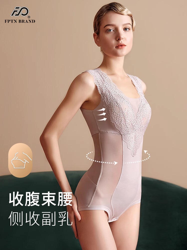 Shapewear单件薄节2025夏季无胸罩腹部控制腰带大尺寸紧身胸衣塑
