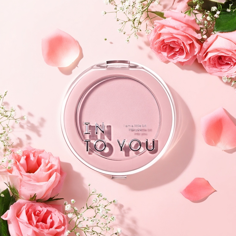 INTOYOU蓬蓬腮红盘膏多用元气少女色细腻柔官方正品
