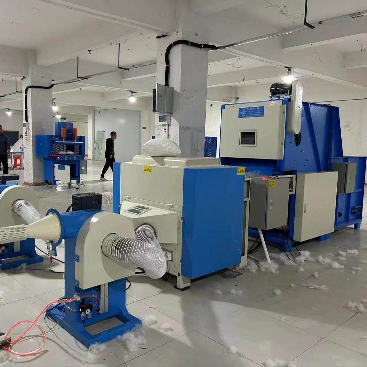 东莞厂家抱枕靠垫自动上料开松充包机枕头充棉机沙发靠垫填充机