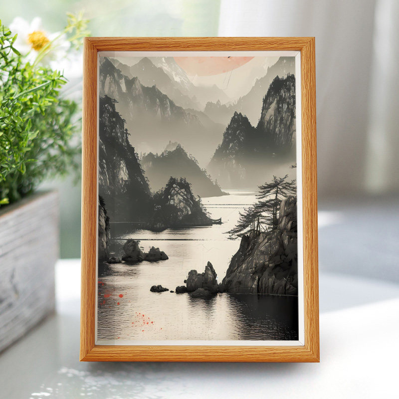 山川河流风景diy手工填色油彩画