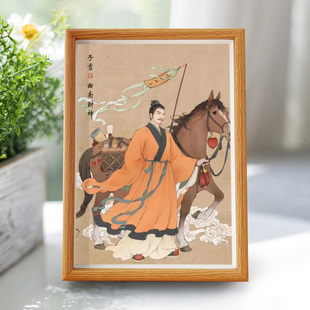 九路财神画像挂画西南方财神子贡招财镇宅文武财神爷纳福桌面摆台