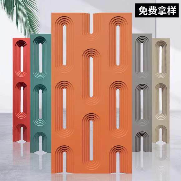 pu凯旋门构件屏风隔断背景镂空艺术立体装饰空心砖网红九宫格时钟