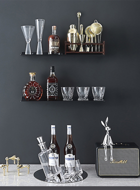 酒柜摆件威士忌洋酒高脚杯摆件