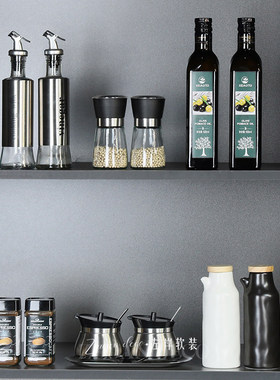 简约现代样板房展厅厨柜摆