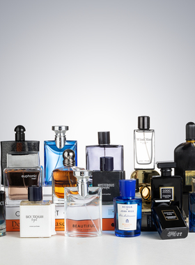 样板房衣帽间妆台浴室大牌男士香水道具网红直播摄影香水饰品摆件