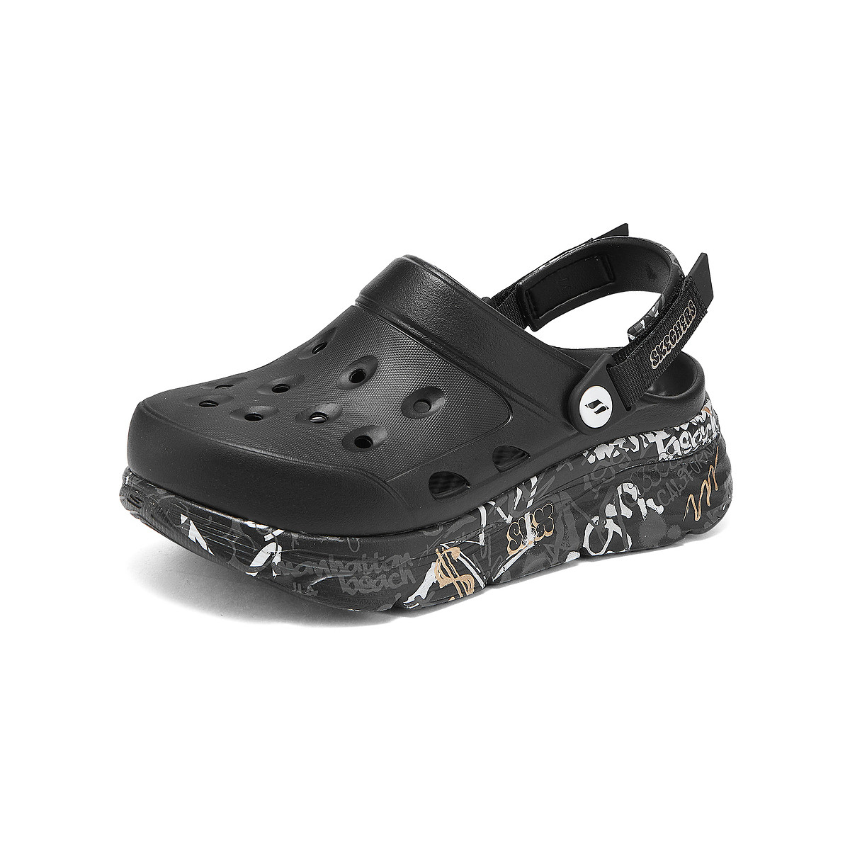 25 Summer New Women's Comfortable Breathable Thick-Soled Height-Increasing Casual Clog Shoes 111659