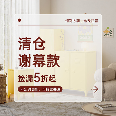 铁皮餐边柜彩色多巴胺阳台储物收纳储物柜客厅马卡龙单门置物柜子