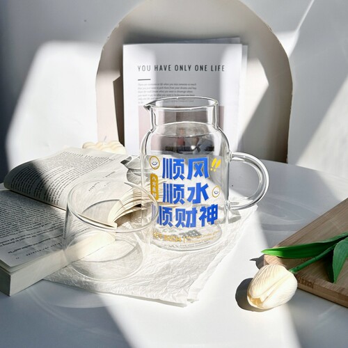 水杯耐高温泡茶杯高硼硅玻璃杯大容量800ml喝水杯子女带盖咖啡杯