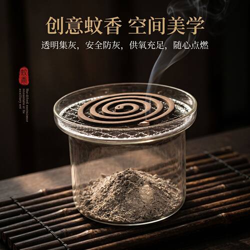 高硼玻璃复古香薰炉檀香沉香盘香炉炉子家用香薰炉室内打香篆香炉