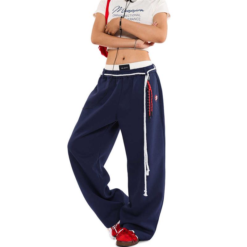 0123Start 复古爵士舞嘻哈运动卫裤男女直筒美式街舞裤jennie同款