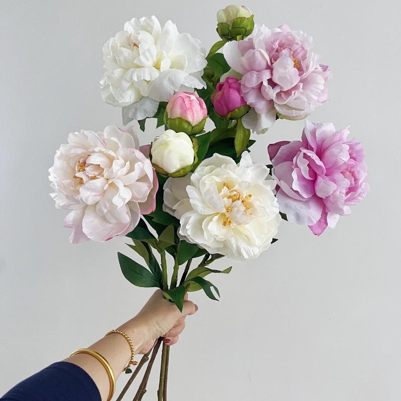 牡丹芍药绢布花束装饰品图片
