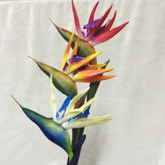 cây trúc giả PU tay cảm nhận Bird of Paradise mô phỏng Strelitzia reginae tay cảm nhận sàn hoa hoa trang trí phòng khách hoa lụa đào đông giả cây hoa đào giả