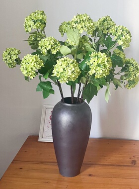 欧洲木绣球仿真花婚庆装饰绢花家居软装摆放花落地花高端蓝色系