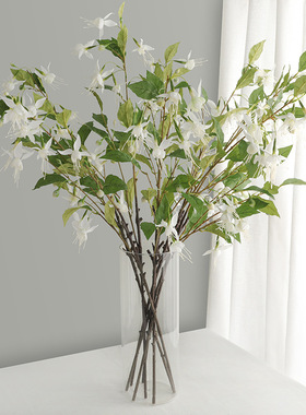 婚礼堂吊顶装饰仿真假花倒挂金钟 客厅家居摆件仿真风雨兰宝莲灯