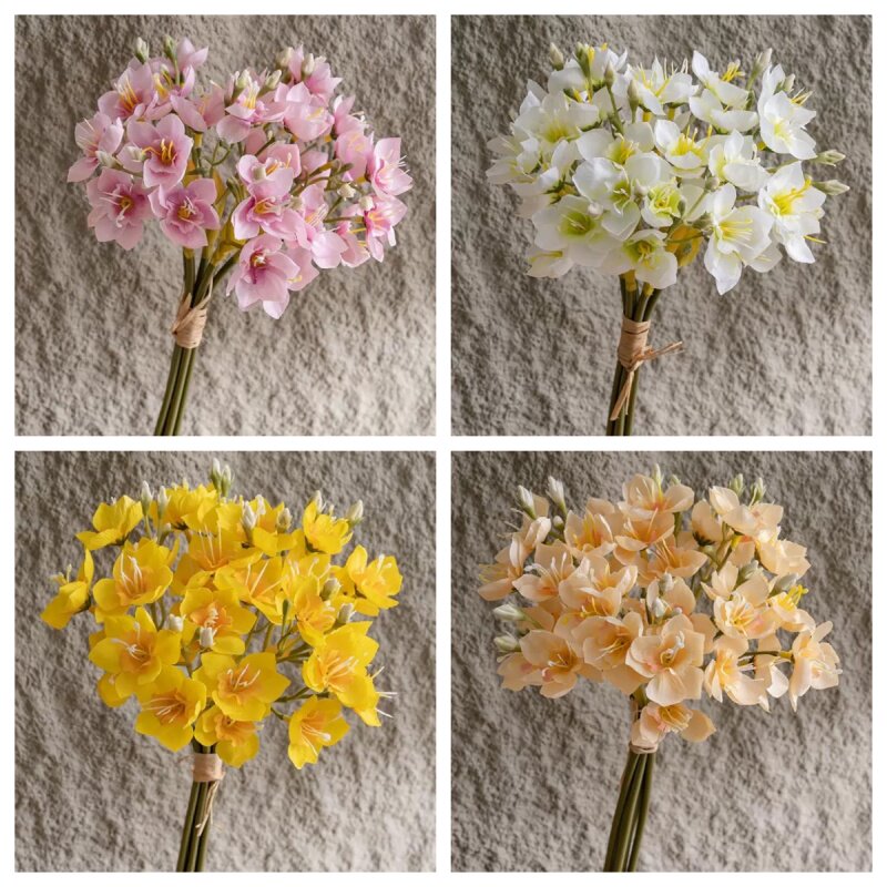 仿真花手扎带果水仙花假花图片