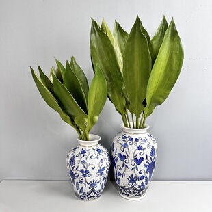 PU手感软胶小号芭蕉叶仿真花天堂鸟叶婚庆插花配材假花绿植兰花叶