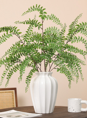 跨境热销仿真长枝软胶蕨叶 森系家居酒店婚庆装饰假花绿植摆件