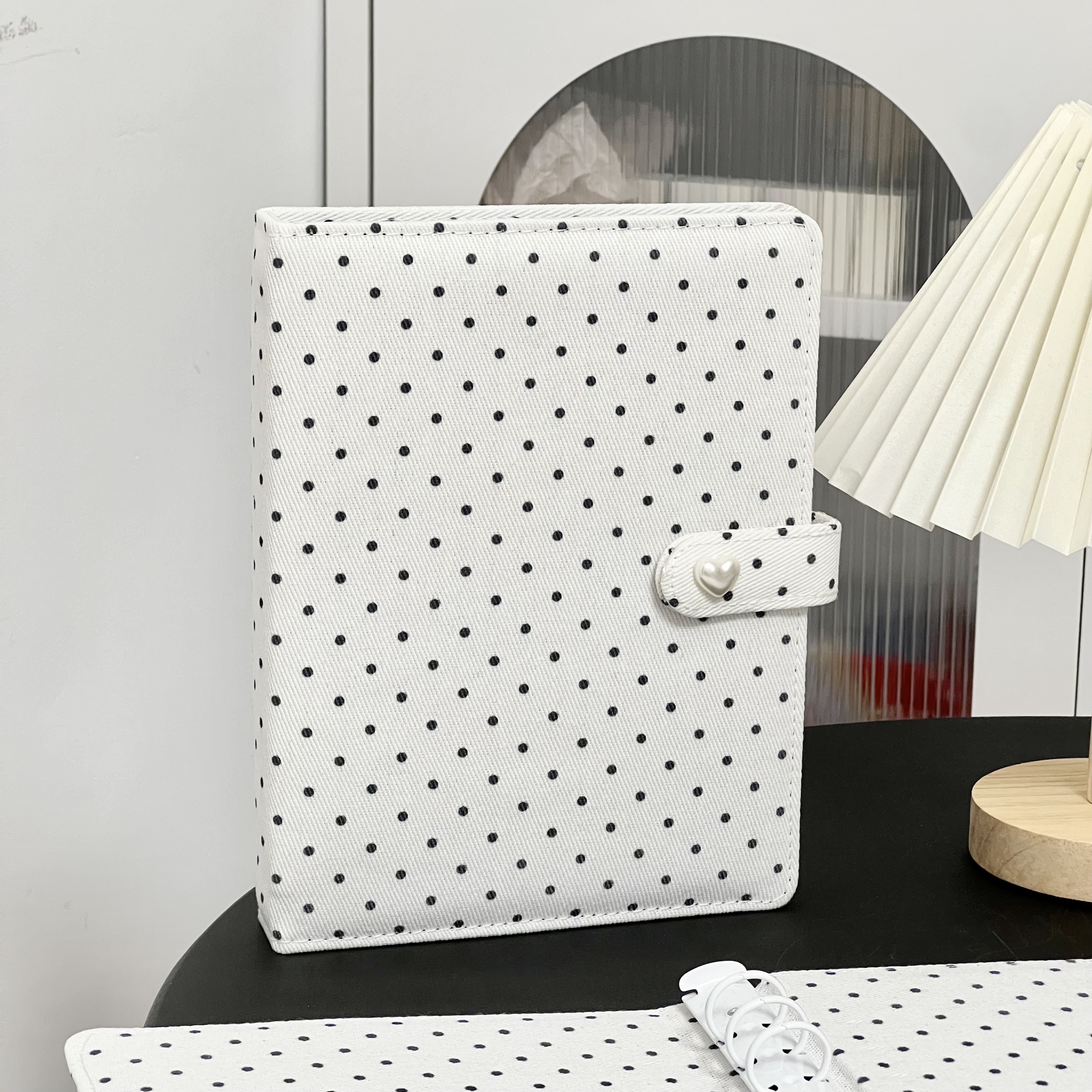 韩系白色波点牛仔卡册A5四宫格相册高颜值多功能爱豆小卡收纳册