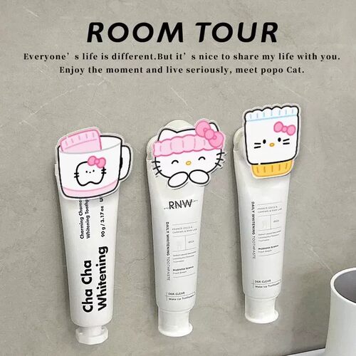 hellokitty凯蒂猫牙膏置物架壁挂