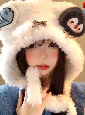 秋冬保暖护耳显脸小毛线雷锋帽