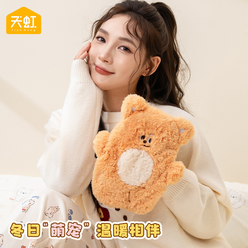 新款注水热水袋卡通毛绒