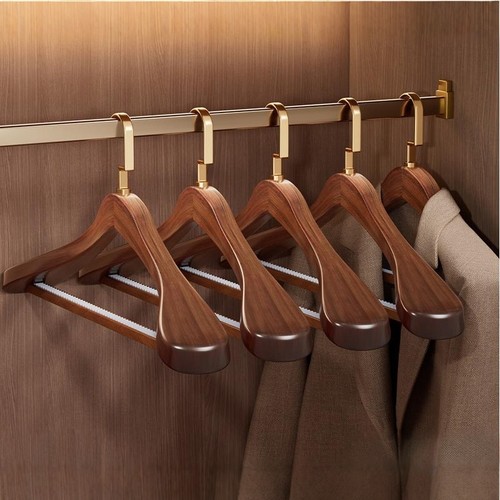 实木宽肩衣架家用西装大衣