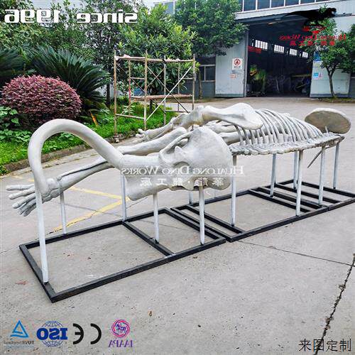 远古猛犸象骨骼化石美陈教学展品玻璃钢制品仿真动物仿真恐龙厂家