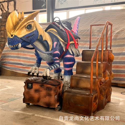 大型恐龙游乐园室内外骑乘恐龙滑梯淘气堡会动发声的霸王龙