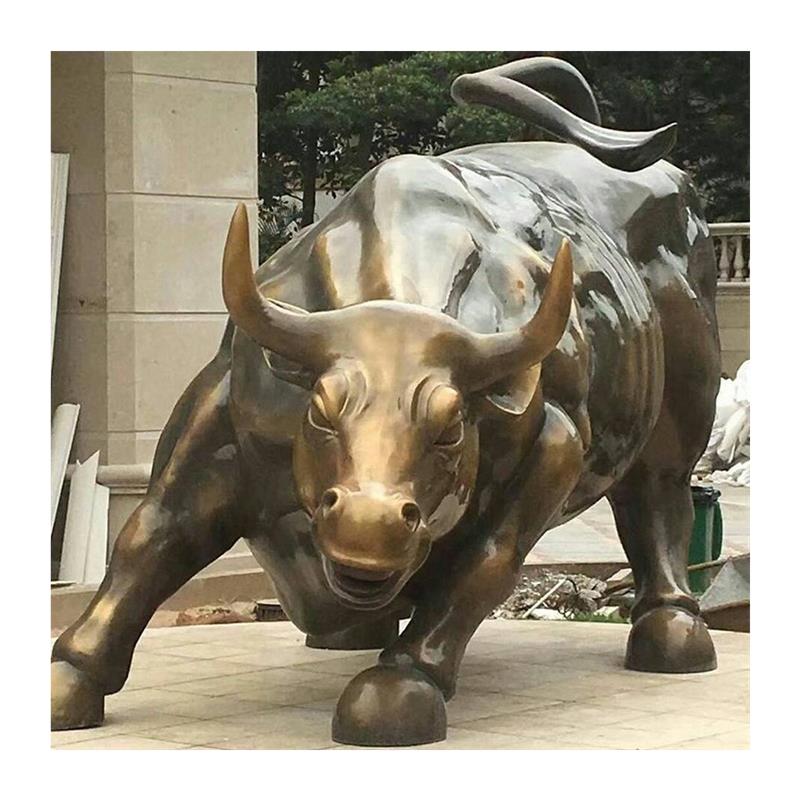动物模型锻铜华尔街牛雕塑商业街商务中心售楼部景观装饰摆件