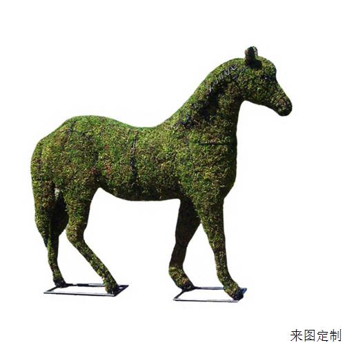 卡通造型绿雕楼盘小区花园装饰景观工艺绿植摆件草雕定制制作