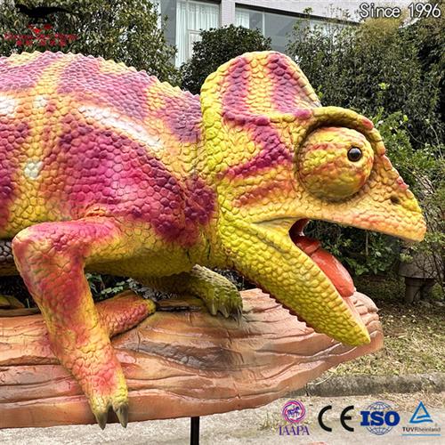 自贡大型仿真动物工厂仿真变色龙机械电动模型大型商场美陈展览